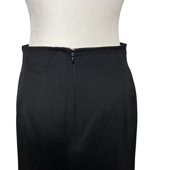 MaxMara Virgin Wool Pencil Skirt Black Size 8 High Waist Italian Made - Picture 5 of 11